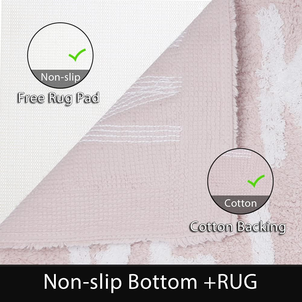 Get Naked Bath Mat Cute Funny Bathroom Rugs Machine Washable Bath Mats for Bathroom Floor,Tub and Shower,Non Slip Soft Absorbent Bathroom Accessories Decor Rugs,20X32 (Pink)