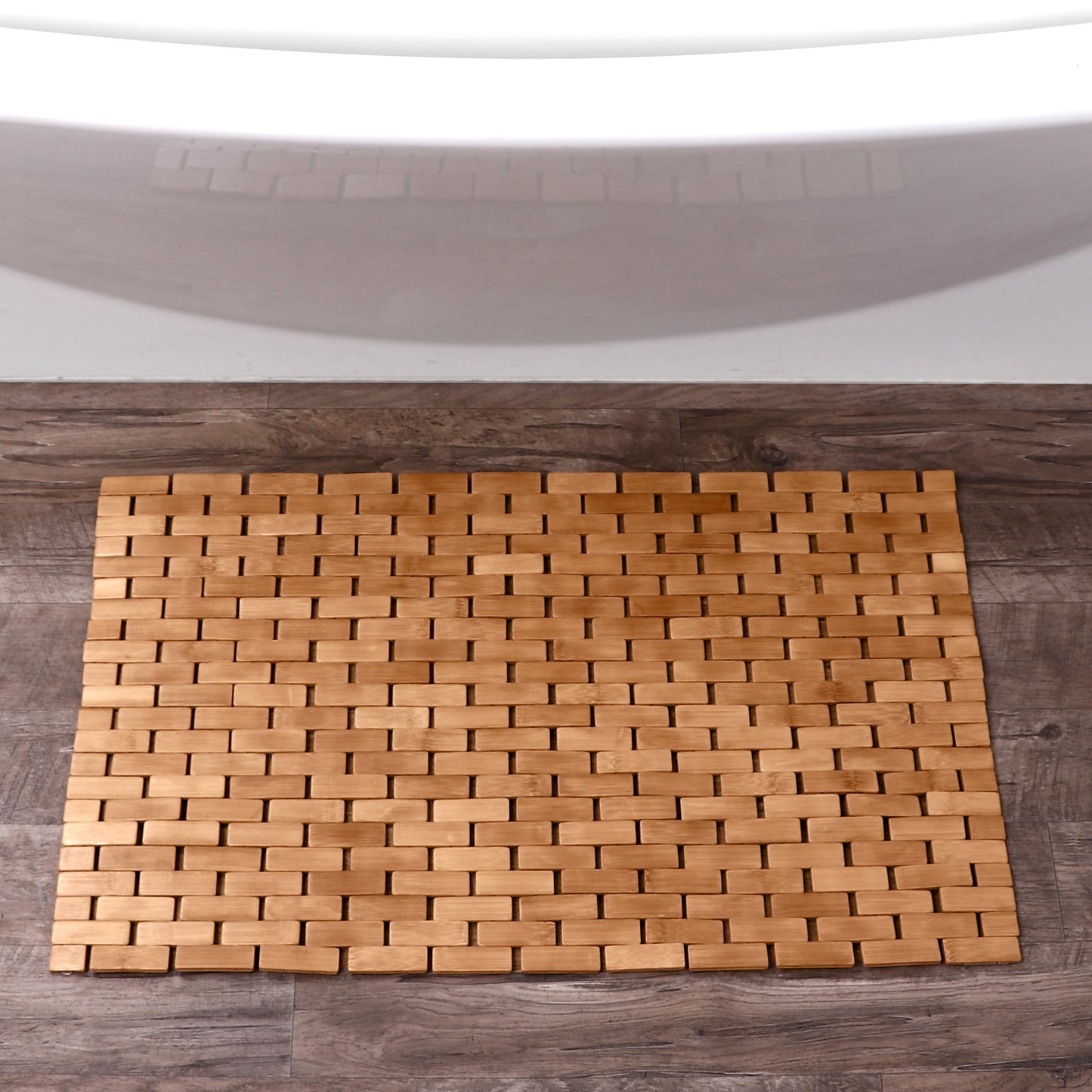 Bamboo Tile Bath Step-Out Mat, 18"X30"