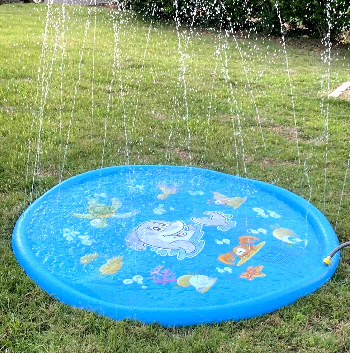 New 67" Kids Sprinkler Play Splash Pad Mat Wading Pool Summer Outdoor Water Toys