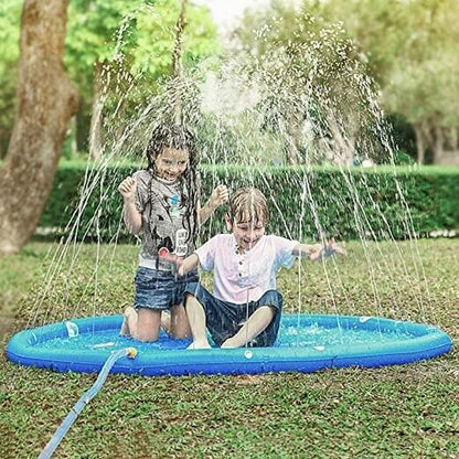 New 67" Kids Sprinkler Play Splash Pad Mat Wading Pool Summer Outdoor Water Toys